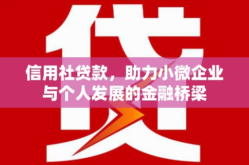 永新信用社贷款，助力小微企业与个人发展的金融桥梁