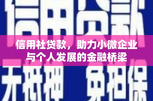 永新信用社贷款，助力小微企业与个人发展的金融桥梁