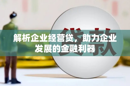 永新解析企业经营贷，助力企业发展的金融利器