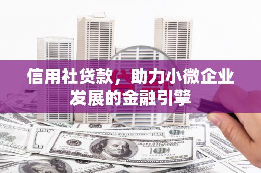 永新信用社贷款，助力小微企业发展的金融引擎