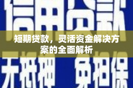 永新短期贷款，灵活资金解决方案的全面解析