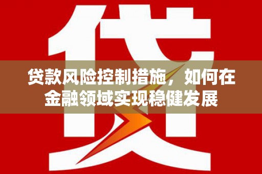 永新贷款风险控制措施，如何在金融领域实现稳健发展