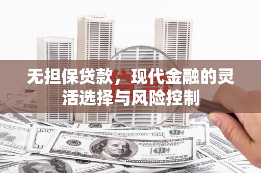 永新无担保贷款，现代金融的灵活选择与风险控制