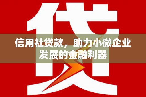 永新信用社贷款，助力小微企业发展的金融利器