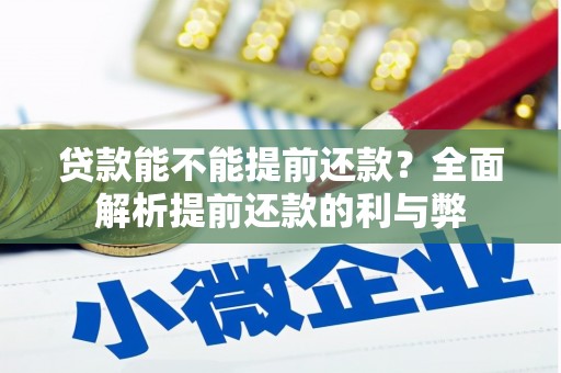 永新贷款能不能提前还款？全面解析提前还款的利与弊