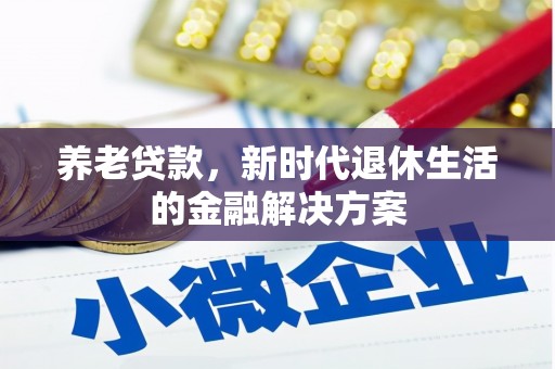 永新养老贷款，新时代退休生活的金融解决方案