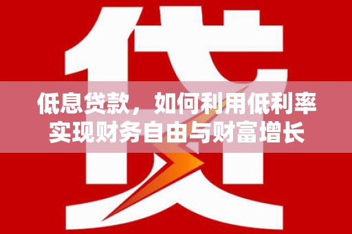 永新低息贷款，如何利用低利率实现财务自由与财富增长
