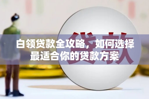 永新白领贷款全攻略，如何选择最适合你的贷款方案